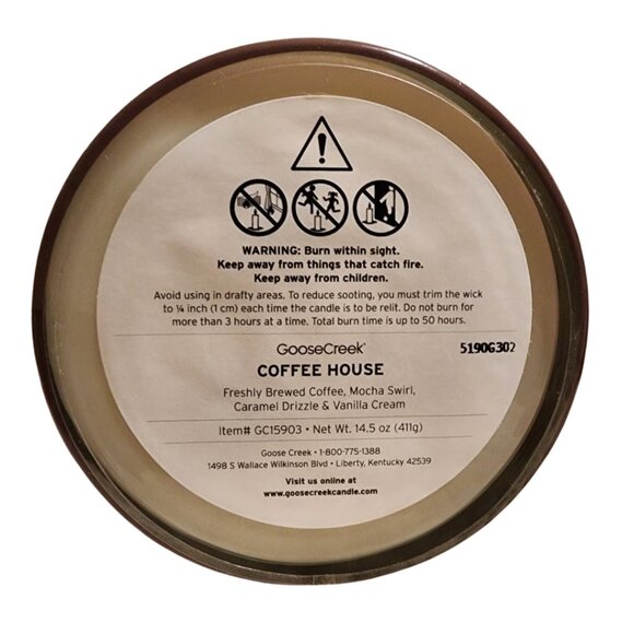 GOOSE CREEK Coffee House 3 WICK CANDLE NWT - Picture 6 of 7